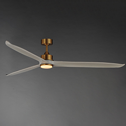 Woodwind 80" Solid Wood Blade Fan W LED