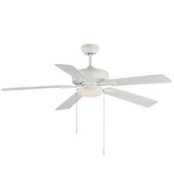 52" Super-Max Fan w/ LED Light Kit - White