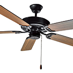 Basic-Max 52" Black Fan Black/Walnut Blades