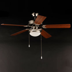 Basic-Max 52" Nickel Fan LED 2-Light W/P Blades