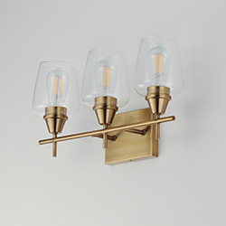 Goblet 3-Light Vanity Fixture - Brass