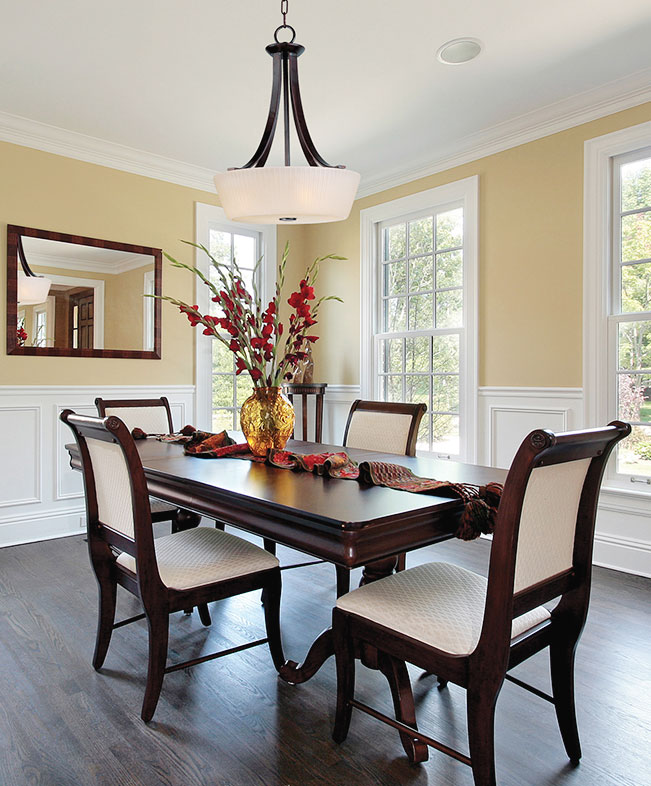 average height of dining room chandelier