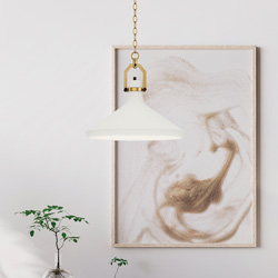 Lumi 16" White Plaster Pendant