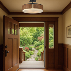 Draughtsman 18" Semi Flush Mount - Pendant
