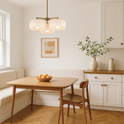 Glazed 3-Light Chandelier