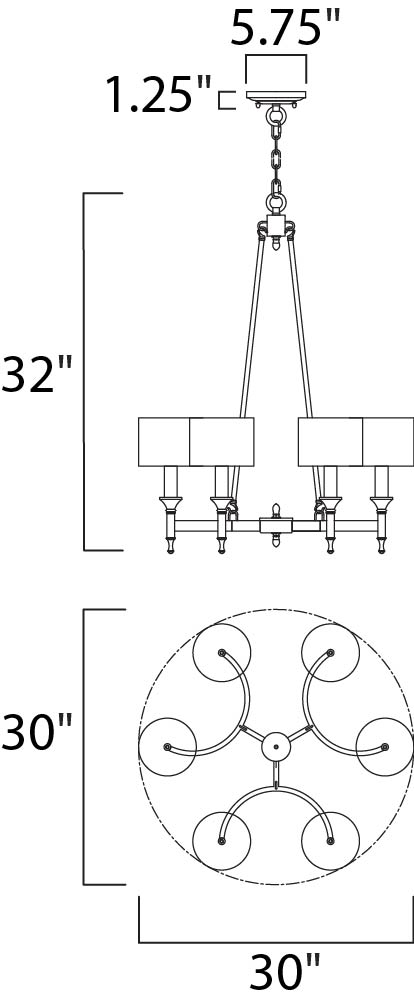 Fairmont 6-Light Chandelier