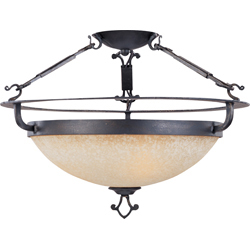 Rhine 3 Light Semi Flush Mount Maxim Lighting Rhine 3 Light Semi Flush Mount
