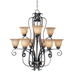 Maxim Lighting Fremont 9-Light Platinum Dusk Chandelier